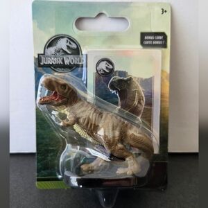 Jurassic World T-Rex Dinosaur Figure 2.5" With Bonus Card New Cake Topper Toy